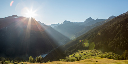 Ausblick auf den Berg Ganeu bei Sonnenaufgang | © Montafon Tourismus GmbH Schruns, Daniel Zangerl